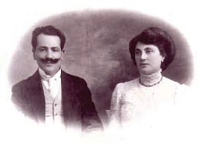 Gabriele Grasso e la consorte Flora